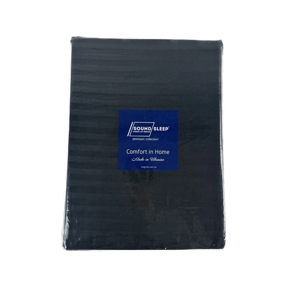 Комплект постельного белья SoundSleep Stripe Dark Grey сатин-страйп семейный 160х220 см темно-серый (94247954)